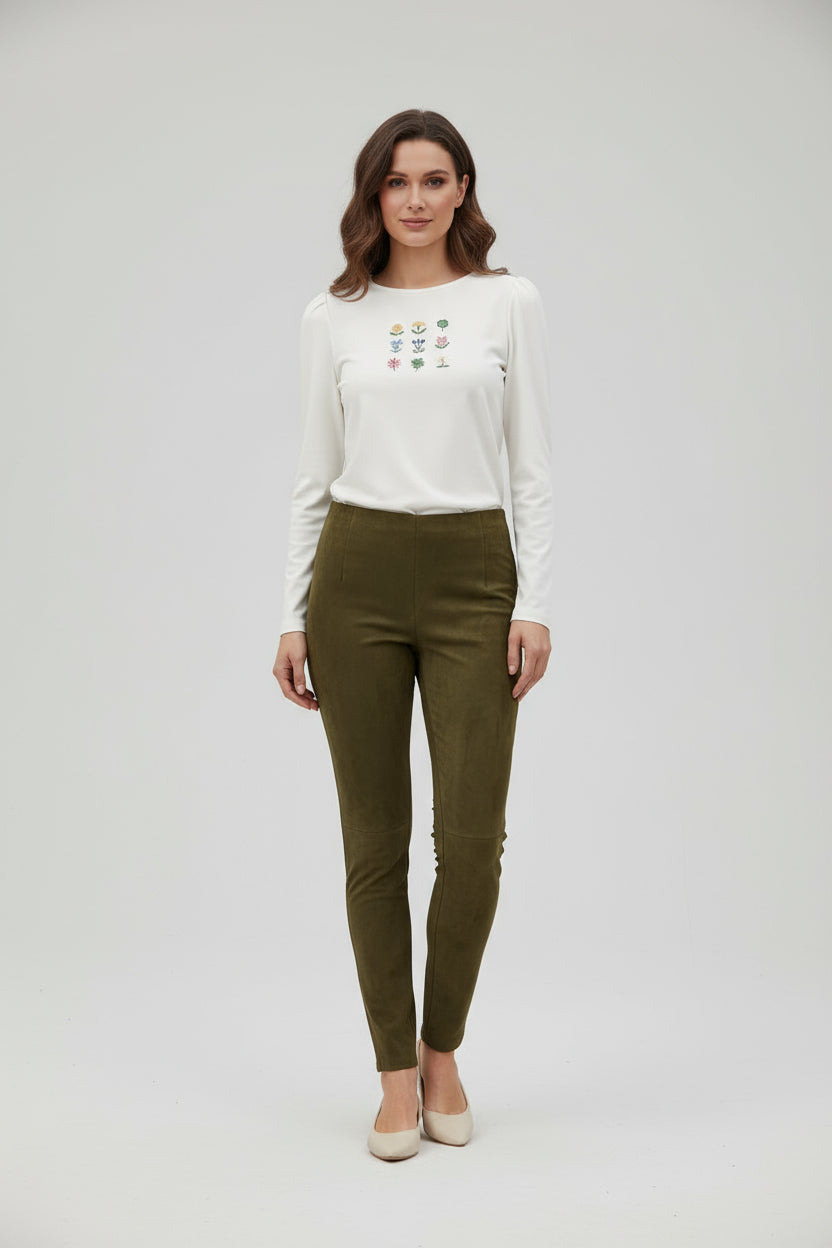Damen Leder Leggings Leda