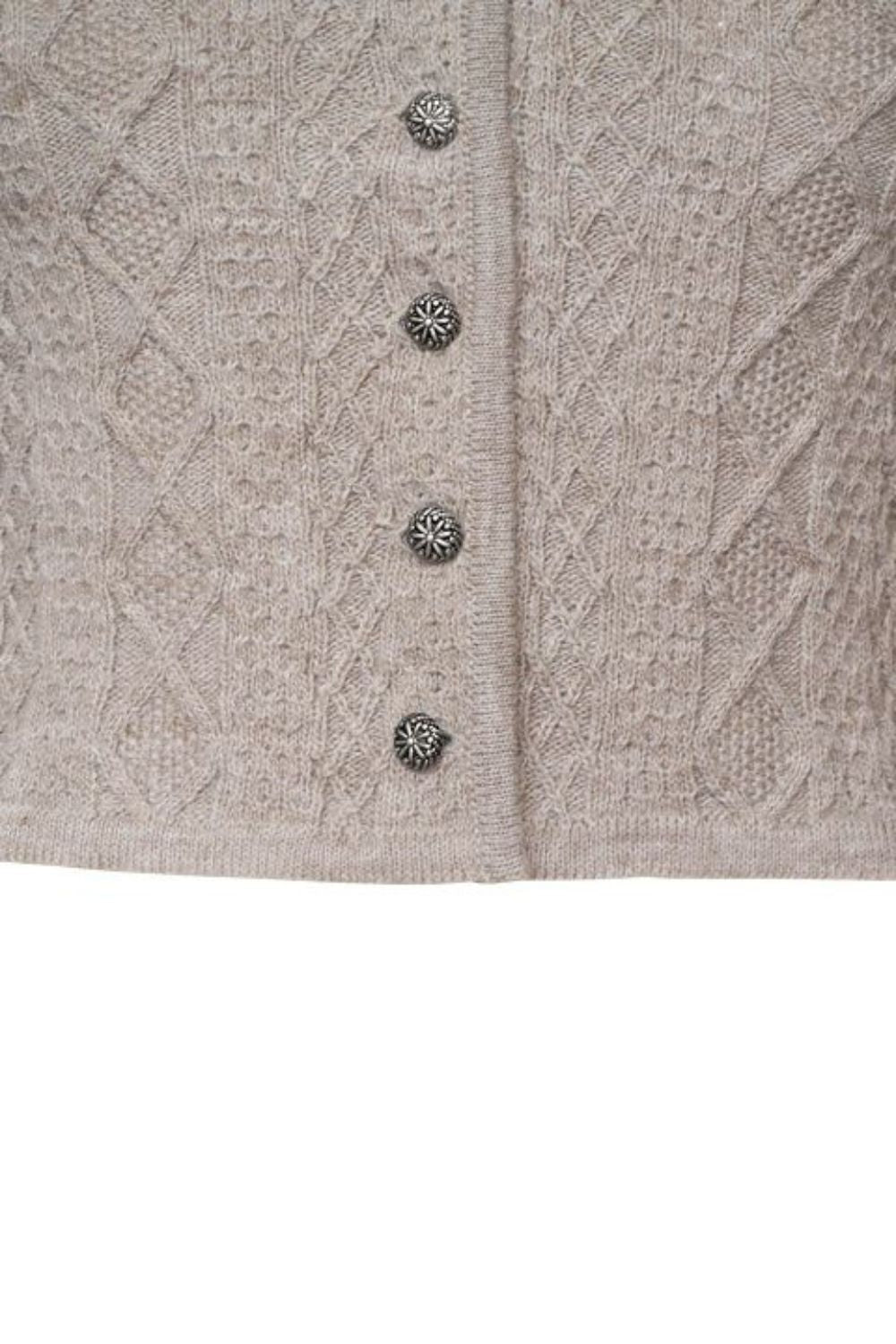 Women's knitted cardigan semolina