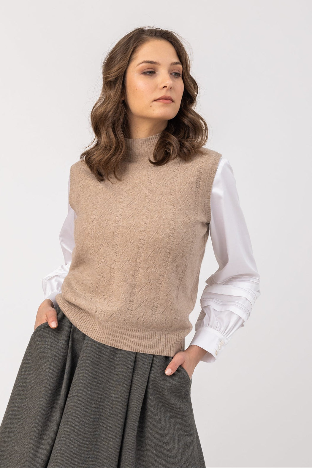 Damen Strick Pullunder Panja